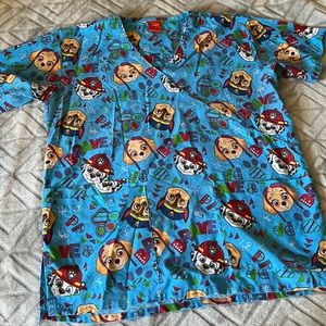 Scrub top. Paws patrol.